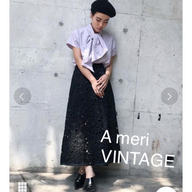 Ameri VINTAGE(アメリヴィンテージ)の早い者勝ち 人気完売商品 VIOLA CUTWORK FLARE SKIRT レディースのスカート(ロングスカート)の商品写真