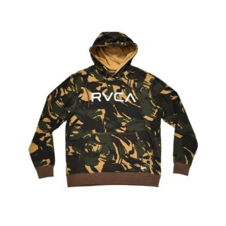 ルーカ(RVCA)の2018FW最新RVCAルーカ カモフラージュビッグロゴパーカーS フードプル(パーカー)