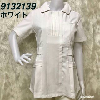 新品☆軽量！開襟ピンタックジャケット9132139☆Lホワイト(その他)