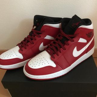 ナイキ(NIKE)のNIKE AIR JORDAN 1 MID “Gym Red/White”(スニーカー)