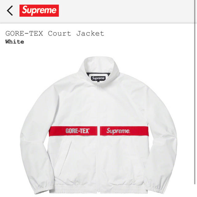 メンズSupreme GORE-TEX Court Jacket S White