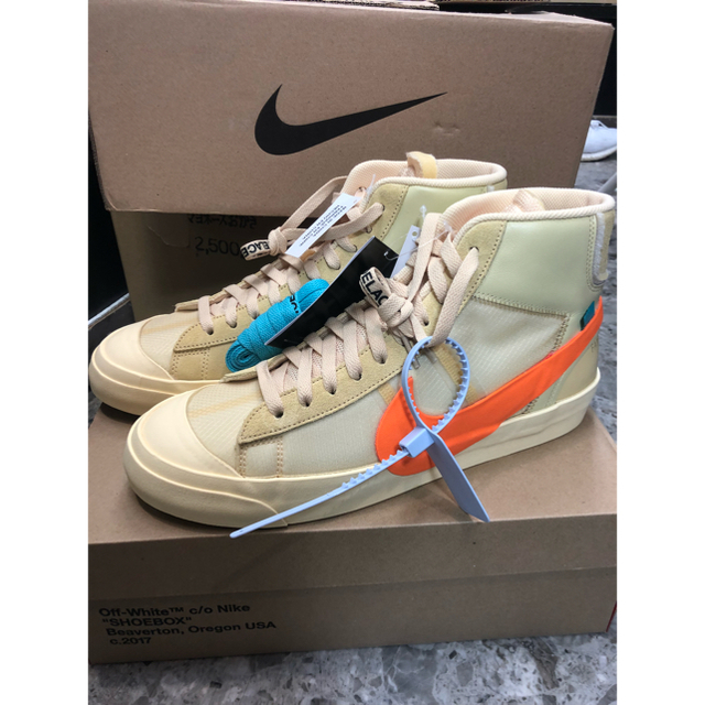 28.5cm nike off white blazer ベージュ ナイキ