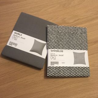 イケア(IKEA)のIKEA クッションカバー2枚★新品★(クッションカバー)