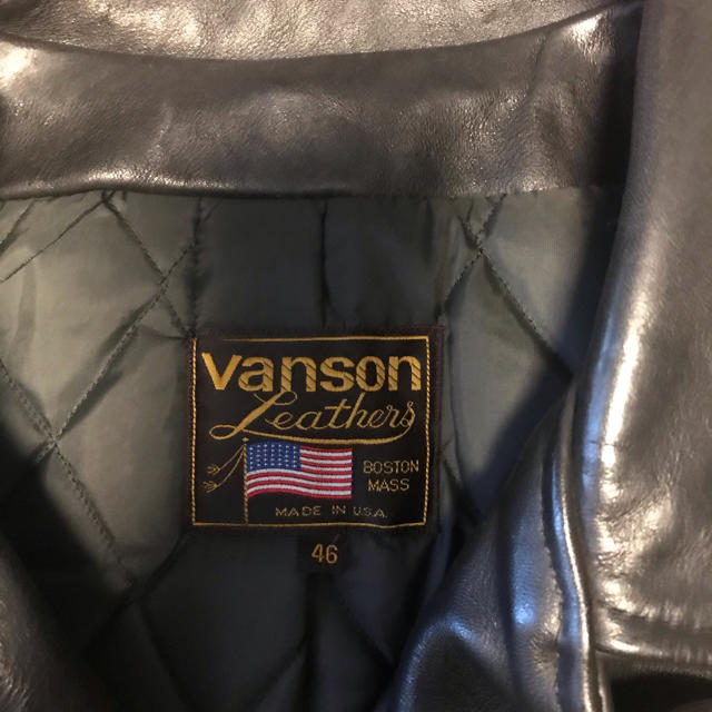 VANSON(バンソン)のバンソン VANSON ダブルレザーJKT 希少サイズ46 メンズのジャケット/アウター(ライダースジャケット)の商品写真