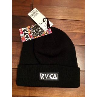 ルーカ(RVCA)の2018FW限定 RVCA×JOE GRILLO ニットビーニー ブラックルーカ(ニット帽/ビーニー)