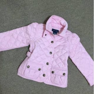 ポロラルフローレン(POLO RALPH LAUREN)の美品女の子90程度ラルフローレンのピンク中綿入りジャケットコート(ジャケット/上着)