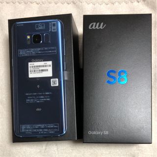 サムスン(SAMSUNG)の値下げ！　新品　Galaxy S8　Blue　au  シムフリー(スマートフォン本体)