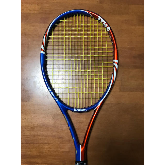 wilson(ウィルソン)のWilson TOUR BLX ORANGE×BLUE 錦織選手モデル スポーツ/アウトドアのテニス(ラケット)の商品写真