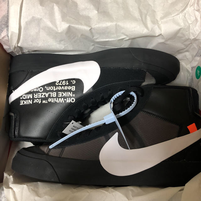 スニーカー27.5cm nike offwhite blazer black 新品未使用