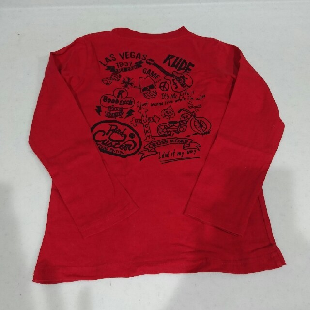 RAD CUSTOM(ラッドカスタム)のRAD CUSTOM ロンＴ 長袖 Ｔシャツ 赤 120 キッズ/ベビー/マタニティのキッズ服男の子用(90cm~)(Tシャツ/カットソー)の商品写真