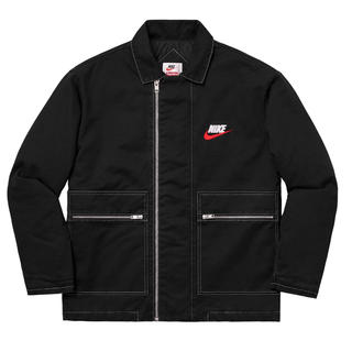 シュプリーム(Supreme)の supreme  nike zip work jacket L 黒(ブルゾン)