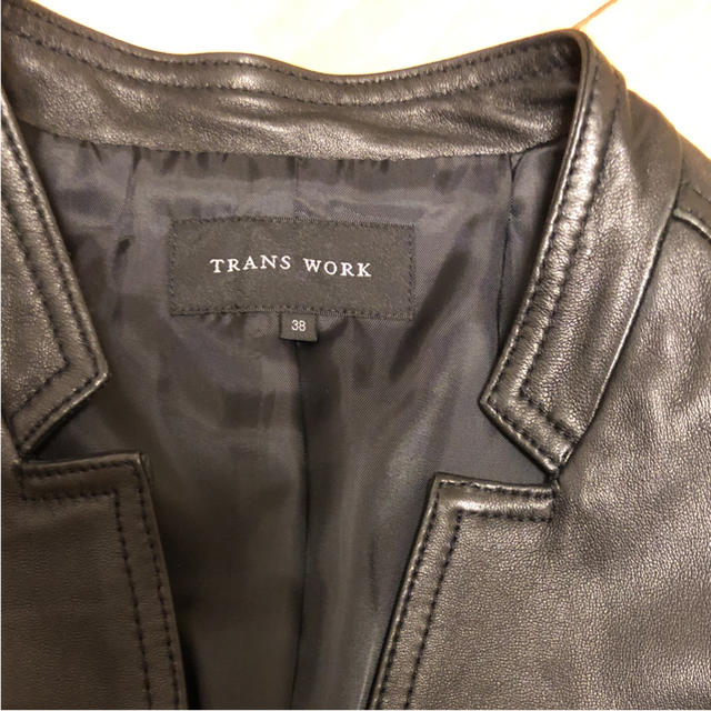 TRANS WORK(トランスワーク)の今週限定値下げ美品❤️TRANS WORKラム レザージャケット メンズのジャケット/アウター(レザージャケット)の商品写真