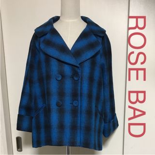 ローズバッド(ROSE BUD)のお値引きしました❣️新品未使用‼️  ローズバッド チェック  Ｐコート  (ピーコート)