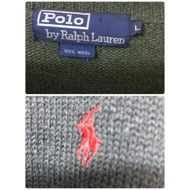 POLO RALPH LAUREN(ポロラルフローレン)の90s POLO ポロラルフローレン ニット セーター 胸ロゴ ロゴ刺繍 ポニー メンズのトップス(ニット/セーター)の商品写真