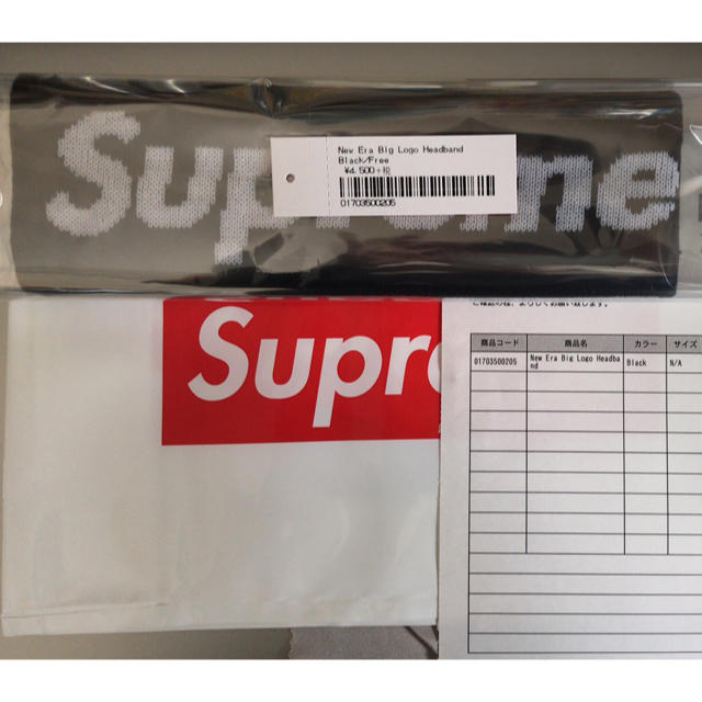 帽子Supreme New Era Big Logo Headband black