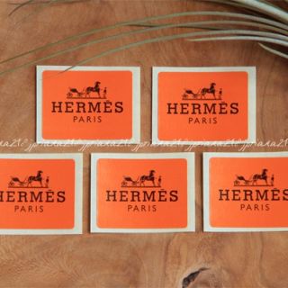 エルメス(HERMES)のエルメス ラッピング用シール 5枚 オレンジ 非売品 ステッカー 正規品(その他)