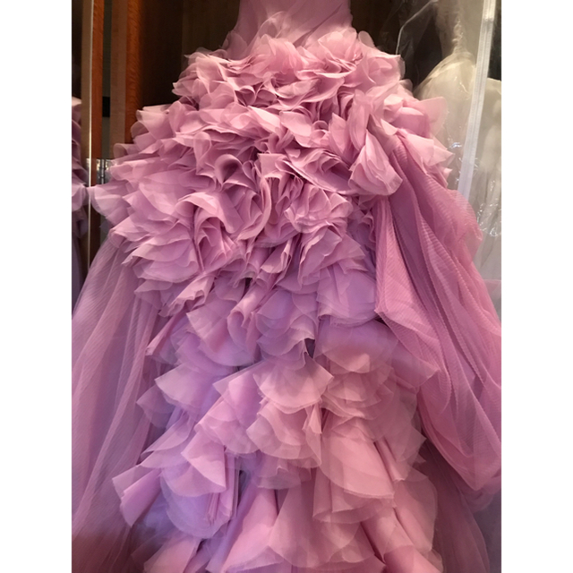 Vera Wang(ヴェラウォン)の(紫様 専用) verawang pink heyley ピンクヘイリー レディースのフォーマル/ドレス(ウェディングドレス)の商品写真