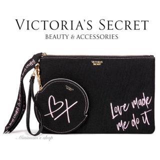 ヴィクトリアズシークレット(Victoria's Secret)のVSポーチ型クラッチ(♡X)(クラッチバッグ)