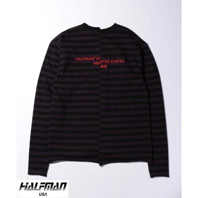 HALFMAN(ハーフマン)の【名作】HALFMAN　STRIPE LOOSE LS/ TEE　"サイズXL" メンズのトップス(Tシャツ/カットソー(七分/長袖))の商品写真