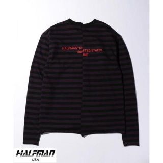 ハーフマン(HALFMAN)の【名作】HALFMAN　STRIPE LOOSE LS/ TEE　"サイズXL"(Tシャツ/カットソー(七分/長袖))