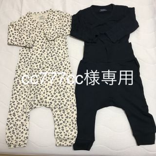 エイチアンドエム(H&M)のcc777cc様専用 ロンパース3枚+長袖ロンパース+パンツ 2枚組セット(ロンパース)