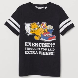 エイチアンドエム(H&M)のTシャツ ガーフィールド H&M キッズ レディース 新品タグ付き(Tシャツ/カットソー)