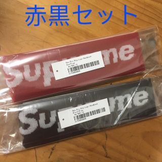 シュプリーム(Supreme)の赤黒セット! Supreme New Era Big Logo Headband(その他)