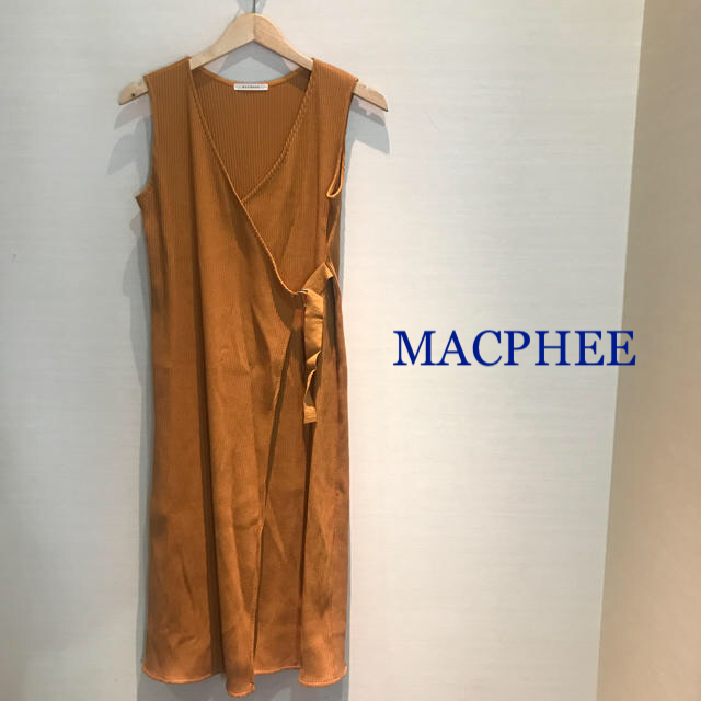 MACPHEE(マカフィー)のとも様 《美品》MACPHEE リブカシュクールワンピース レディースのワンピース(ひざ丈ワンピース)の商品写真