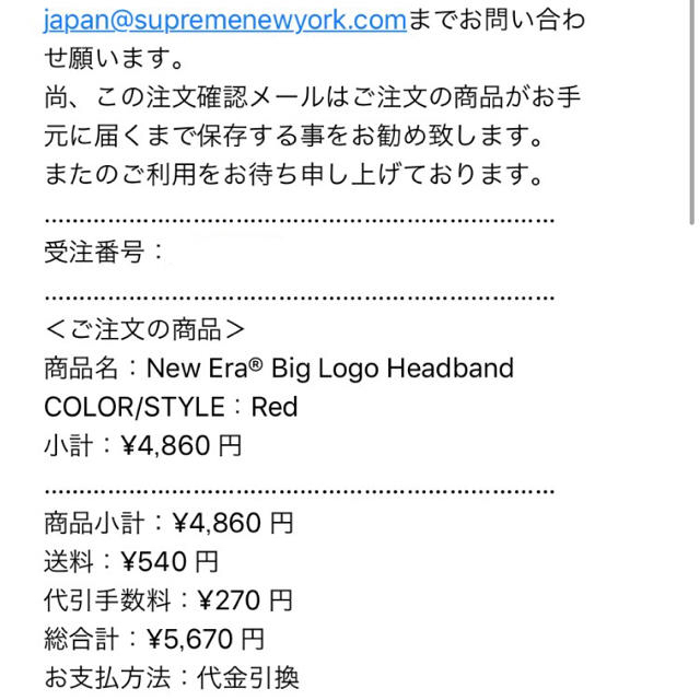 Supreme(シュプリーム)のSupreme New Era Big Logo Headband Red 赤 メンズの帽子(その他)の商品写真