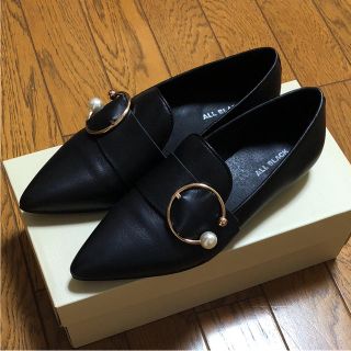 ローズバッド(ROSE BUD)のALL BLACK ポインテッドトゥシューズ(ハイヒール/パンプス)