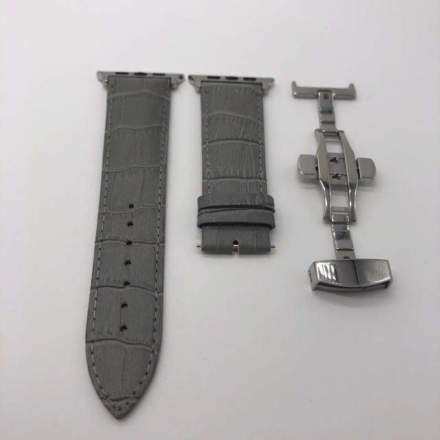 Apple Watch - マットグレークロコダイルベルトnewアップルウォッチに