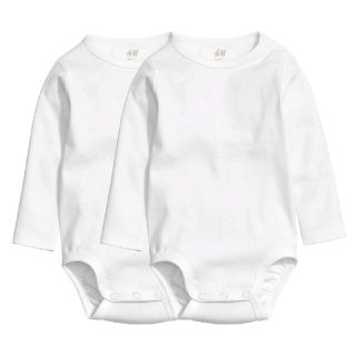 エイチアンドエム(H&M)の【ひよこ29さん専用】新品未使用 H&M 長袖ボディースーツ80(肌着/下着)