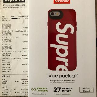 シュプリーム(Supreme)のSupreme iPhoneケース 赤 iPhone7 iPhone8(iPhoneケース)