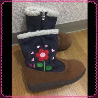 ミキハウス(mikihouse)のお値下げミキハウス 刺繍が可愛いブーツ(ブーツ)