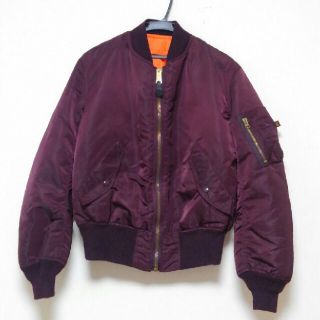 アルファインダストリーズ(ALPHA INDUSTRIES)のアルファ MA-1 フライトジャケット【USA製★バーガンディ★希少Sサイズ】(フライトジャケット)