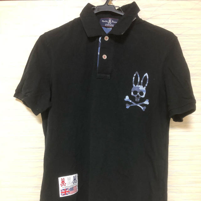 サイコバニー ビームス 日本製 ゴルフウェア S 紺 Psycho Bunny BEAMS 半袖 ポロシャツ 鹿の子地 メンズ   【230420】 メール便可
