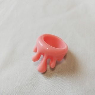 キューポット(Q-pot.)のキューポット Q-pot. メルトリング ピンク ブラウン(リング(指輪))