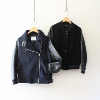 スピックアンドスパン(Spick & Span)の専用！☆spick and span レザースタジャン＆URニットジャケット☆(スタジャン)