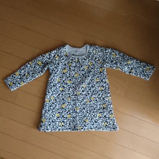 プチバトー(PETIT BATEAU)のプチバトー イエローフラワープリント ワンピース(ワンピース)