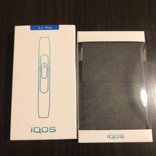 アイコス(IQOS)のもちぎょさま専用IQOS2.4plus 白 ホルダー&グレーケース(タバコグッズ)