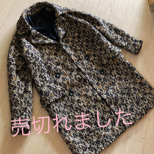 ZARA(ザラ)の売切れました  ZARA ミックスツイード コート レディースのジャケット/アウター(チェスターコート)の商品写真