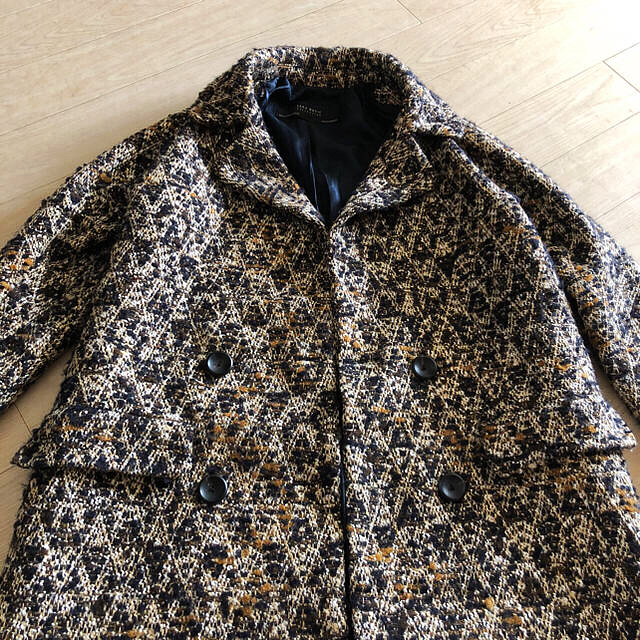 ZARA(ザラ)の売切れました  ZARA ミックスツイード コート レディースのジャケット/アウター(チェスターコート)の商品写真