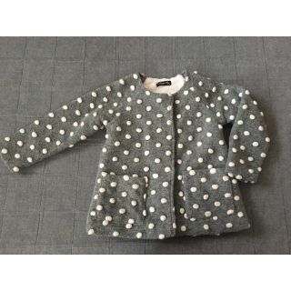 ベビーギャップ(babyGAP)の美品！グレーに白ドットの裏ボアコート110！(コート)