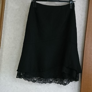 エフデ(ef-de)のお値下げ☆マーメイドスカート黒美品(ひざ丈スカート)