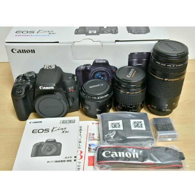 2024超熱 新品ボディ Canon EOS kiss x9i 標準＆望遠＆単焦点レンズ