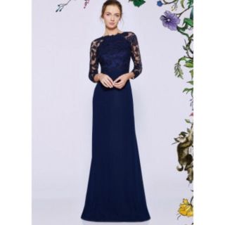 タダシショウジ(TADASHI SHOJI)のタダシショージ Tadashi shoji ネイビー ロング ドレス(ロングドレス)