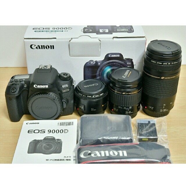 ★美品★ CANON EOS 9000Dトリプルレンズセット