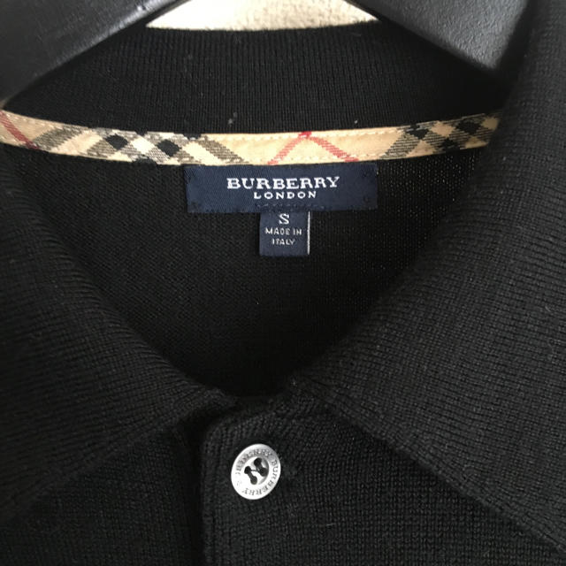 BURBERRY(バーバリー)のBurberry london ニット ポロシャツ イタリア製 長袖 メンズのトップス(ポロシャツ)の商品写真