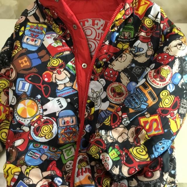 HYSTERIC MINI(ヒステリックミニ)の3回着用 デビルミニー リバーシブル130 キッズ/ベビー/マタニティのキッズ服男の子用(90cm~)(コート)の商品写真