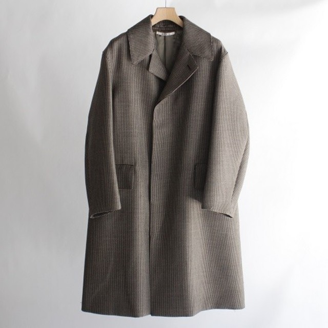 auralee DOUBLE FACE CHECK LONG COAT